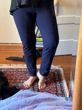 Eileen Fisher Navy Straight-Leg Pants